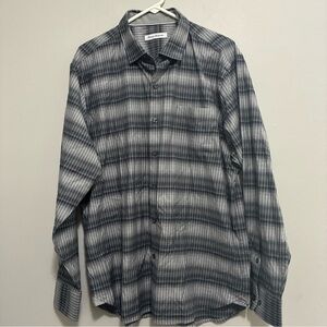 Tommy Bahama Blue and White Striped Shirt